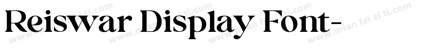Reiswar Display Font字体转换